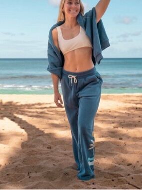 saltwater LUXE Blue Fog Drawstring Fleece pant, new with tags